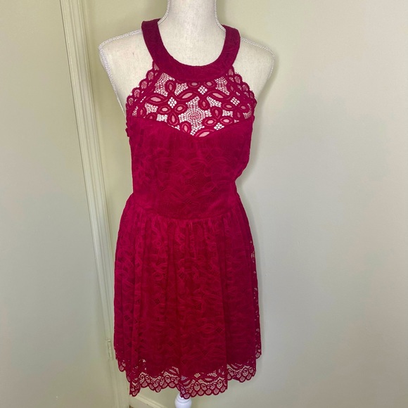 Altar'd State Dresses & Skirts - 🍒5/$15🍒 Maroon Lace Altar’d State Dress